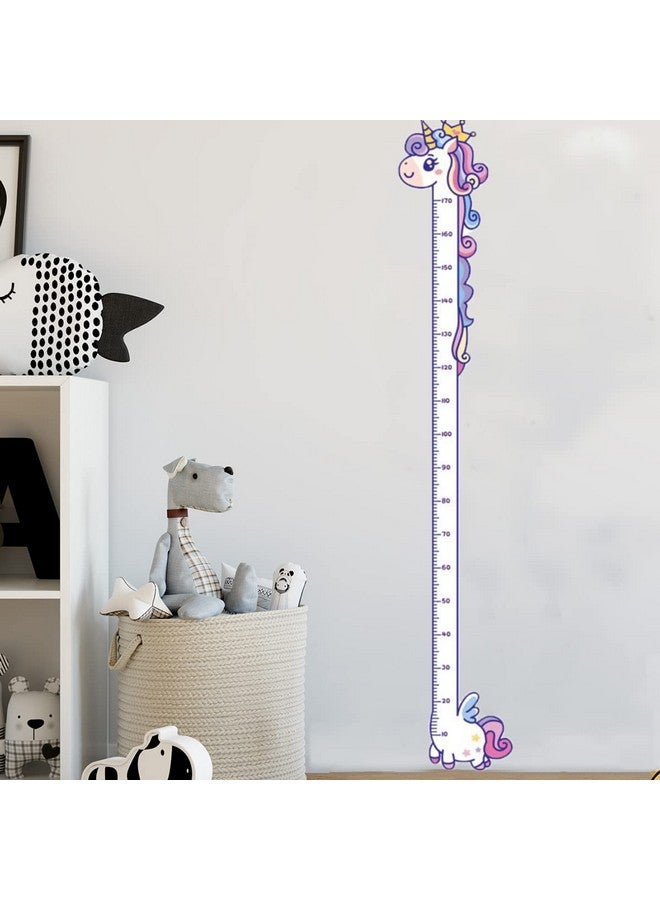 DEKMILE Vinyl Peel and Stick Growth Chart Sticker Cute Unicorn Nursery Wall Decor Decal Kids Room Bedroom Decoration Height Measurements - Image 2