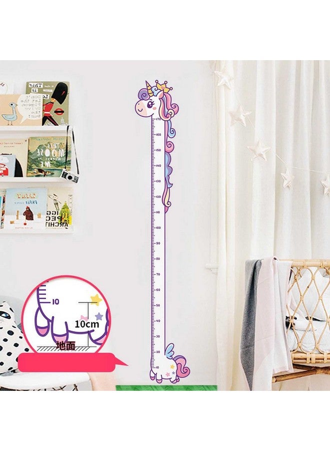 DEKMILE Vinyl Peel and Stick Growth Chart Sticker Cute Unicorn Nursery Wall Decor Decal Kids Room Bedroom Decoration Height Measurements - Image 1