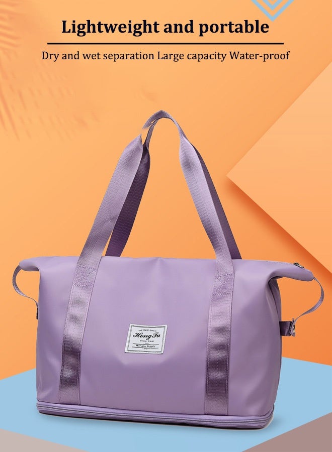 Fashion travel bag large capacity sports bag, portable luggage bag, travel handbag, dry and wet separation handbag  - Image 3