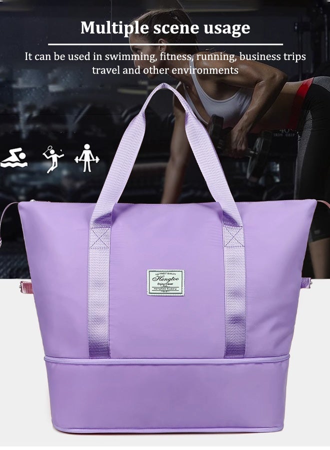 Fashion travel bag large capacity sports bag, portable luggage bag, travel handbag, dry and wet separation handbag  - Image 2