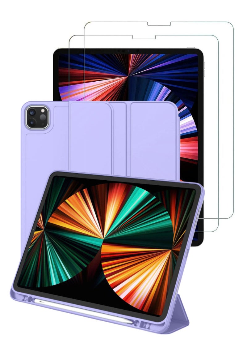 Blueberry Smart Case For iPad Pro 11 Inch 2021 (3rd Gen) with 2 Pieces Tempered Clear Glasses - Image 1