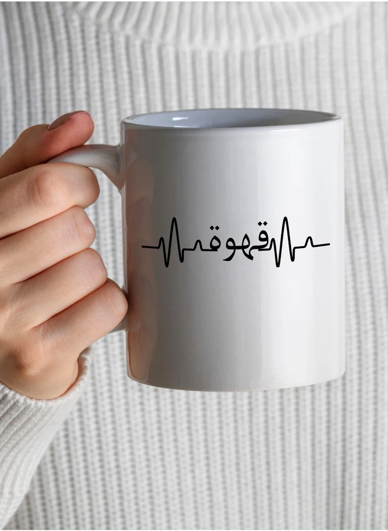 LOWHA 11 oz Ceramic Mug with Coffee Design