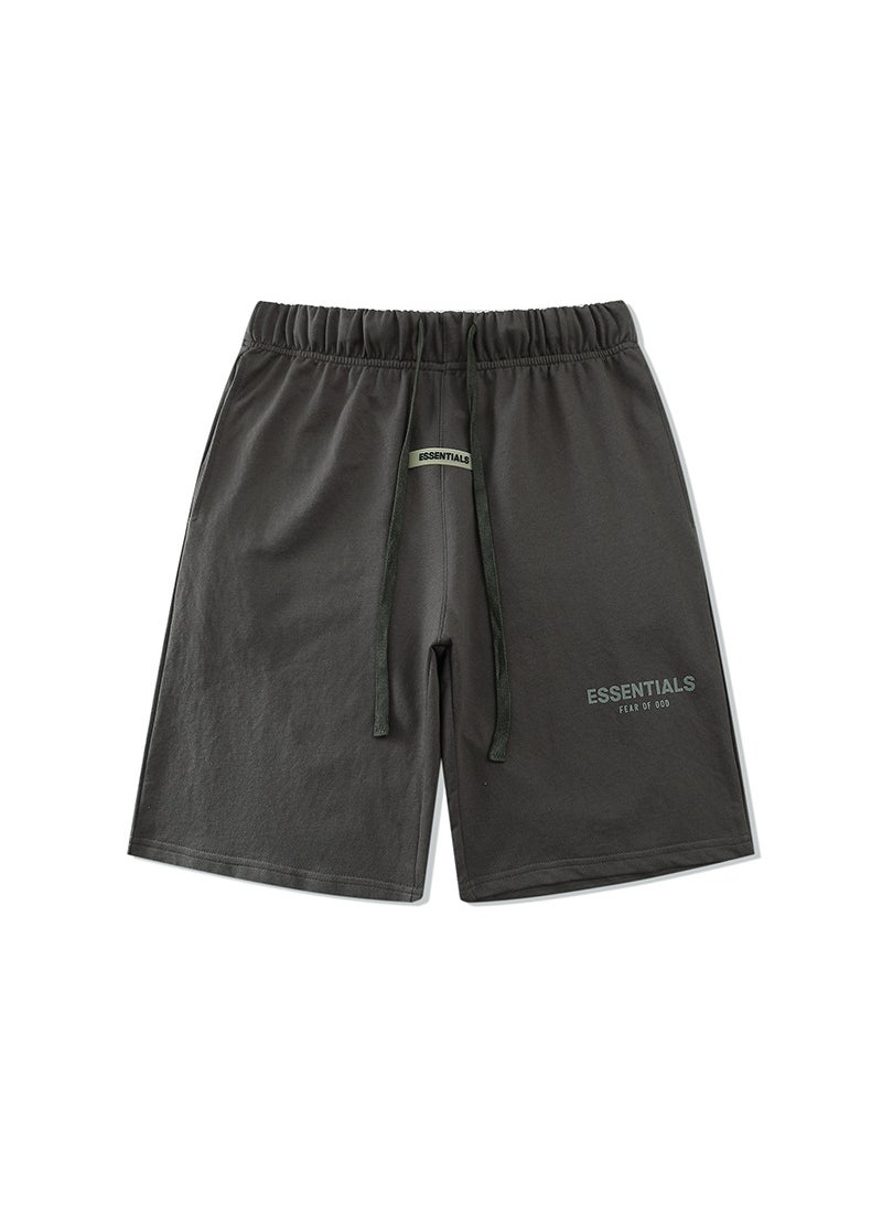 Generic - Unisex FOG Essentials Heavyweight Cotton Tee 21106 gray shorts - Image 1