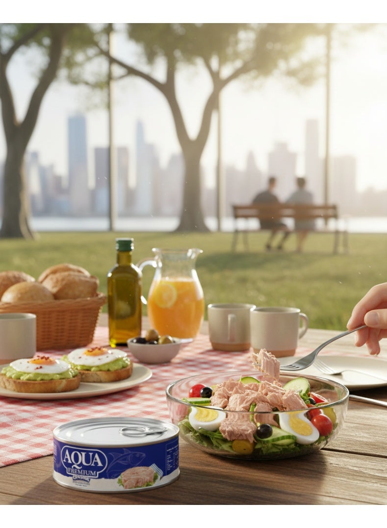 AQUA PREMIUM Chunk Tuna Light Meat easy open 140grams Pack of 2 - Image 2