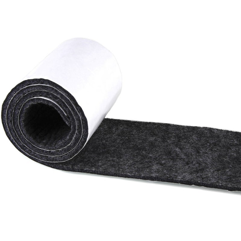 CenterZ 15 Thick Self Adhesive Felt Tape Roll  394x394 Inch Heavy Duty Strip Sticker  Freely Cut for Furniture Feet Pads Square Sheet Circle Coaster Glides Sliders Dot Black