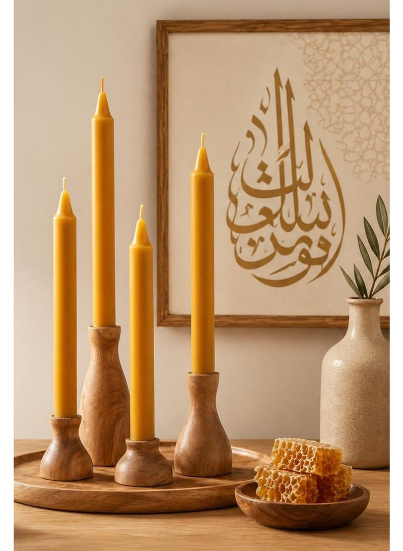 Premium Organic Beeswax Candles | Pure Honey-Scented Tealights (4.4 Inch, 9g each) - Pack of 10 - Image 2