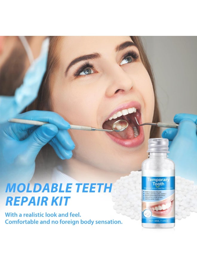 SOLARAE Tooth Filling Repair Kit, Temporary Tooth Filling Tooth Repair Kit with 4 Dental Tools Re-Usable Safe False Teeth for Temporary Filling Fixing Missing Broken Tooth - Image 5