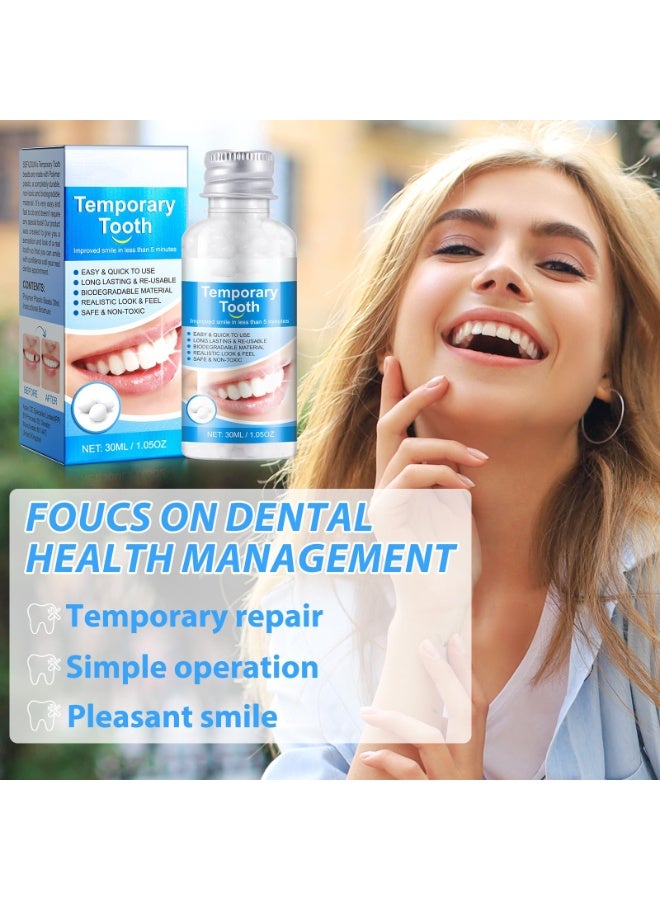 SOLARAE Tooth Filling Repair Kit, Temporary Tooth Filling Tooth Repair Kit with 4 Dental Tools Re-Usable Safe False Teeth for Temporary Filling Fixing Missing Broken Tooth - Image 4