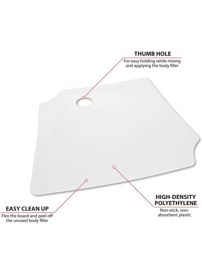 Performance Tool W1002 12 X 12 Inch Plastic Body Filler Mixing Board For Filling Scratches - Image 2