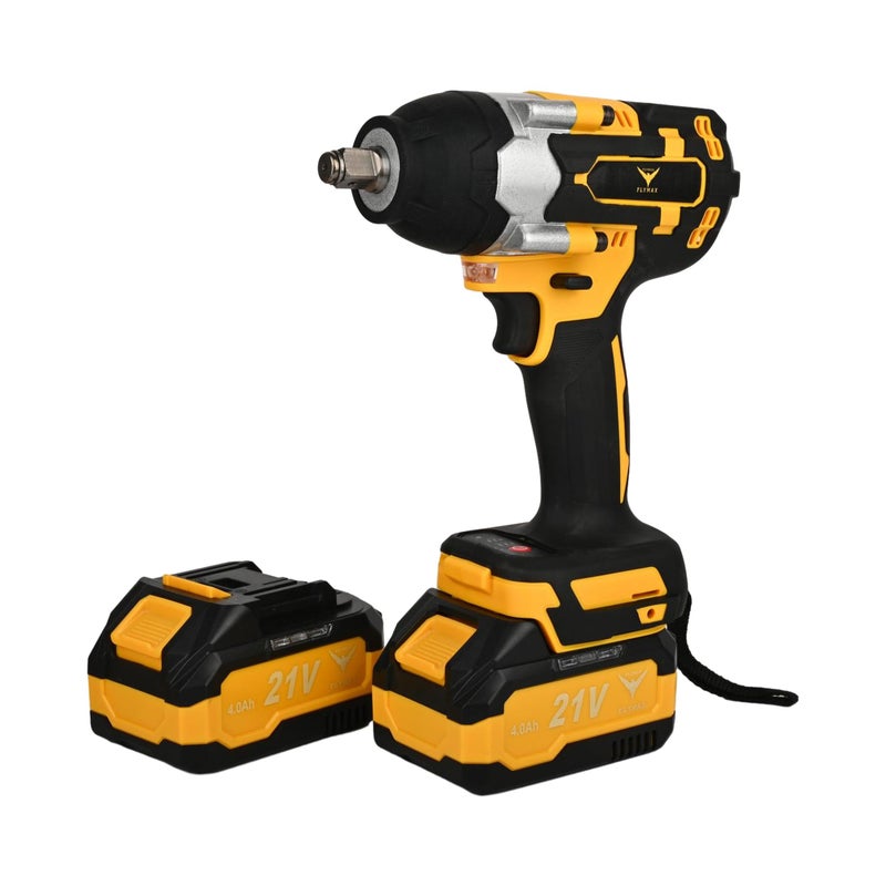 Hyco LABEL FLYMAX Cordless Impact Wrench, 21V, 650 Nm Torque, 4.0Ah Batteries, 1/2-inch Drive with LED Light Made in Taiwan - Image 5