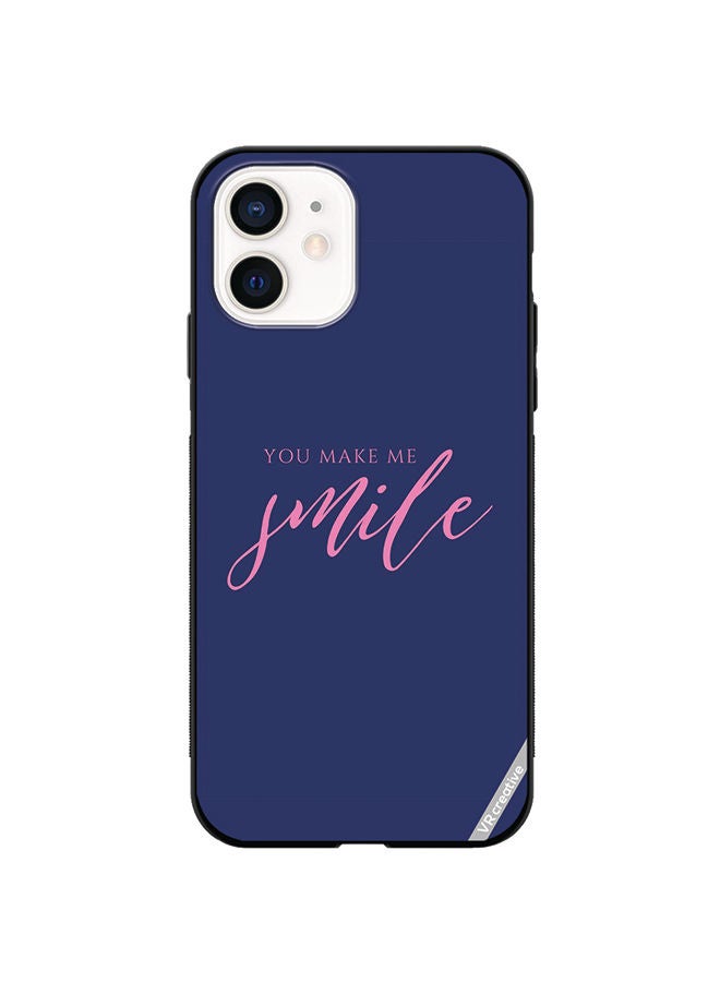 VR CREATIVE Protective Case Cover For Apple iPhone 12 mini You Make Me Smile Design Multicolour - Image 1