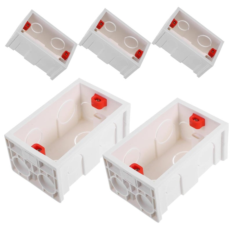 صندوق تقاطع خارجي مجموعة علبة كهربائية بلاستيكية 5 قطع للمطبخ والحمام - Image 2