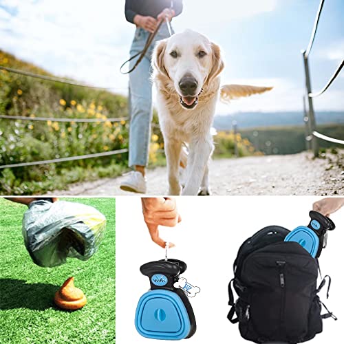 THE DDS STORE Portable Pet Pooper Scooper for Dog Cat Poop Scoop, Easy to Use Handheld Animal Waste Picker with Poo Bag Dispenser and 15 Waste Bags - Image 5
