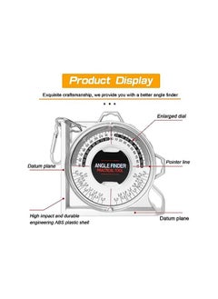 SYOSI Angle Meter Gauge for Household Industrial Use, Angle Finder, Magnetic Angle Finder Angle Measuring Tool, Tilt Level Meter Slope Locator Angle Measurement Engineering Clinometer for Civil Engineering  - Image 2