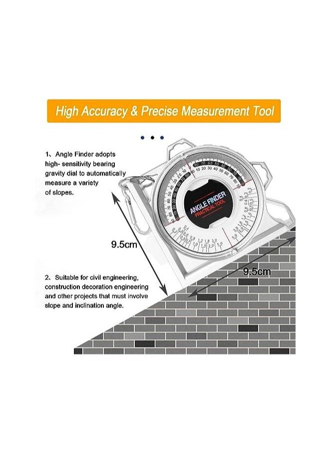 SYOSI - Angle Meter Gauge for Household Industrial Use, Angle Finder, Magnetic Angle Finder Angle Measuring Tool, Tilt Level Meter Slope Locator Angle Measurement Engineering Clinometer for Civil Engineering - Image 1