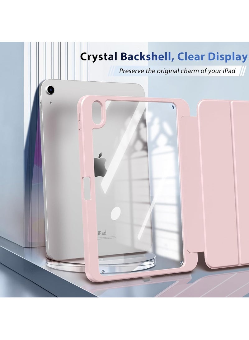 DUSALA Case for iPad (A16) 11th Generation 11 Inch 2025, iPad 10th Generation Case 10.9 Inch 2022 with Pencil Holder,Slim Protective Cover with Clear Back Shell,Auto Wake/Sleep, (Pink) - Image 3