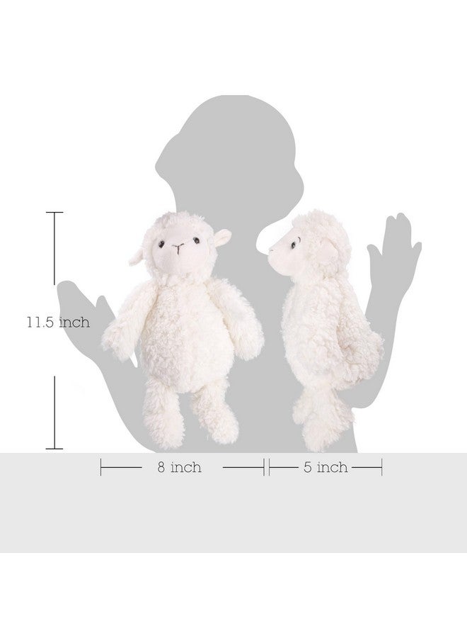 LotFancy Lamb Stuffed Animal, 12" Stuffed Lamb Plush for Baby, Cuddly Fluffy Sheep Toy, Plushies for Newborn Nursery, Easter Decoration - Image 5