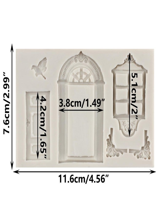 MINFEIDMS Window Door Silicone Fondant Mold For Cake Decorating Cupcake Topper Polymer Clay Candy Chocolate Gum Paste - Image 2