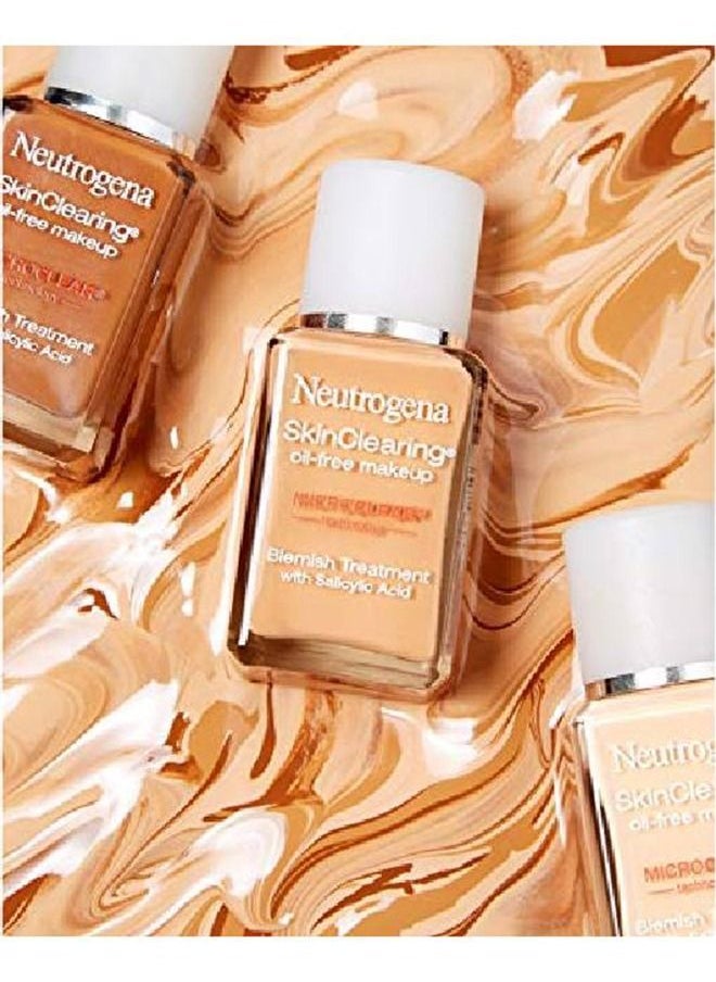 Neutrogena Skinclearing Oilfree Acne And Blemish Fighting Liquid Foundation With .5% Salicylic Acid Acne Medicine Shine Controlling Makeup For Acne Prone Skin 30 Buff 1 Fl. Oz  - Image 5