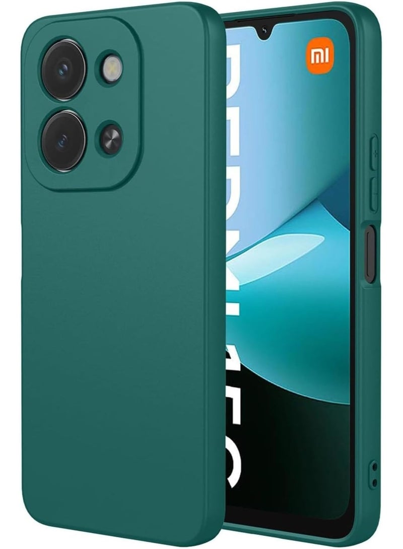 Muzz حافظة متوافقة مع شاومي ريدمي 15C / بوكو C85، حافظة مطاطية سائلة مع بطانة ميكروفايبر ناعمة، غلاف صلب رفيع مضاد للصدمات لحماية ريدمي 15C / بوكو C85 (أخضر) - Image 1