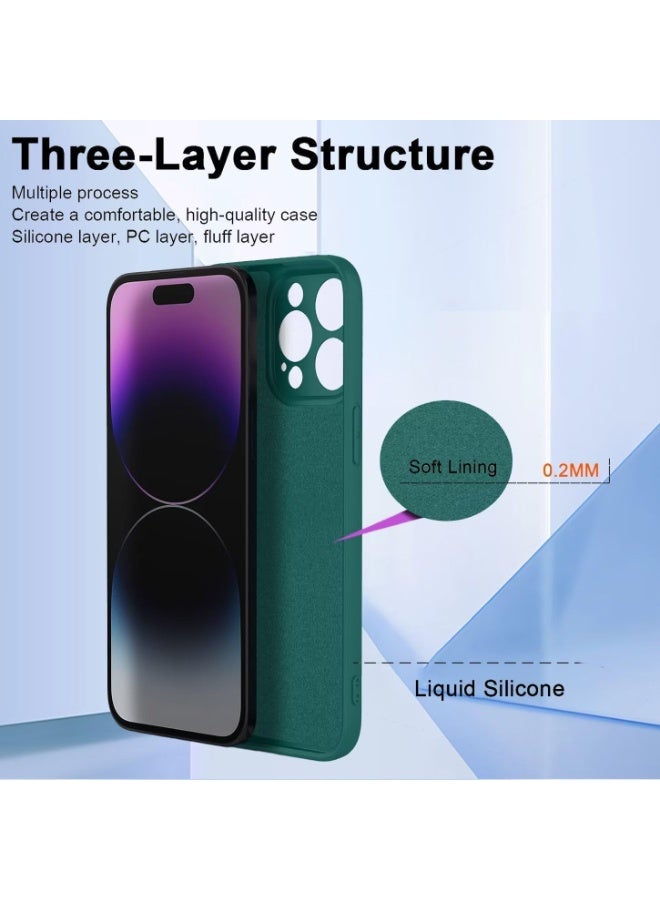 Muzz حافظة متوافقة مع شاومي ريدمي 15C / بوكو C85، حافظة مطاطية سائلة مع بطانة ميكروفايبر ناعمة، غلاف صلب رفيع مضاد للصدمات لحماية ريدمي 15C / بوكو C85 (أخضر) - Image 3