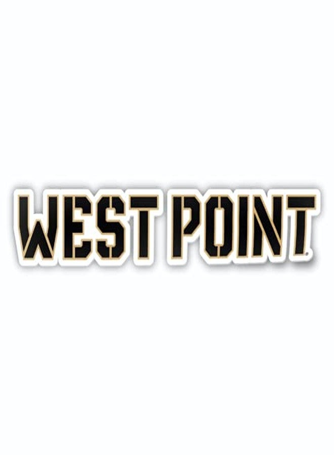 Nudge Printing US Military Academy Block 'West Point' Black & Gold Car Decal Bumper Sticker - Image 1
