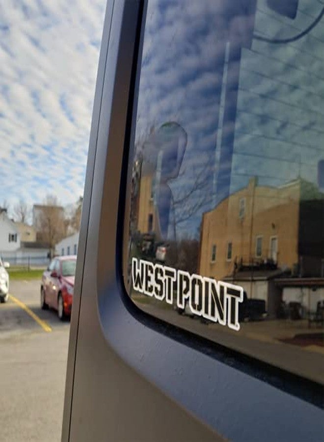Nudge Printing US Military Academy Block 'West Point' Black & Gold Car Decal Bumper Sticker - Image 3