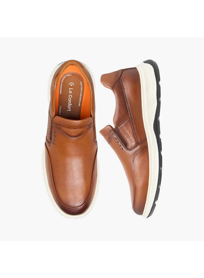 Le Confort Men Logo Embossed Slip-On Loafers