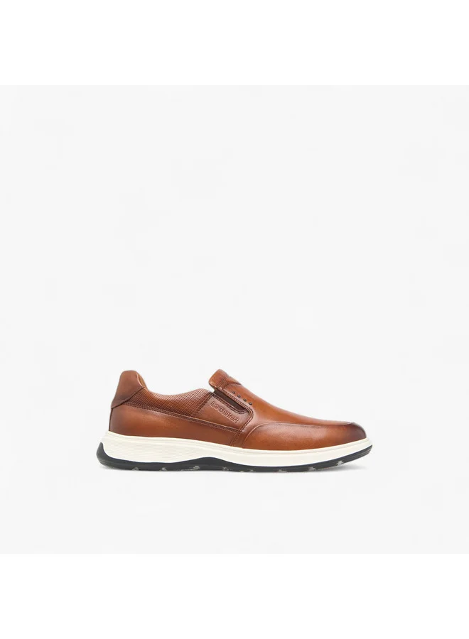 لو كونفورت Men Logo Embossed Slip-On Loafers