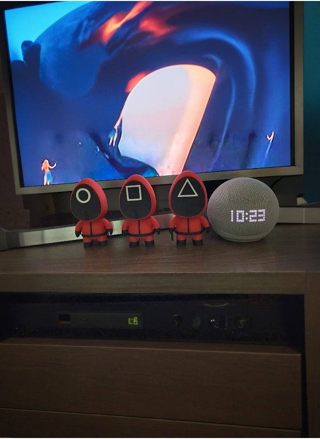 3D Brothers 3 PCs Squid Game Figurines - Geometric Guards  - Image 2