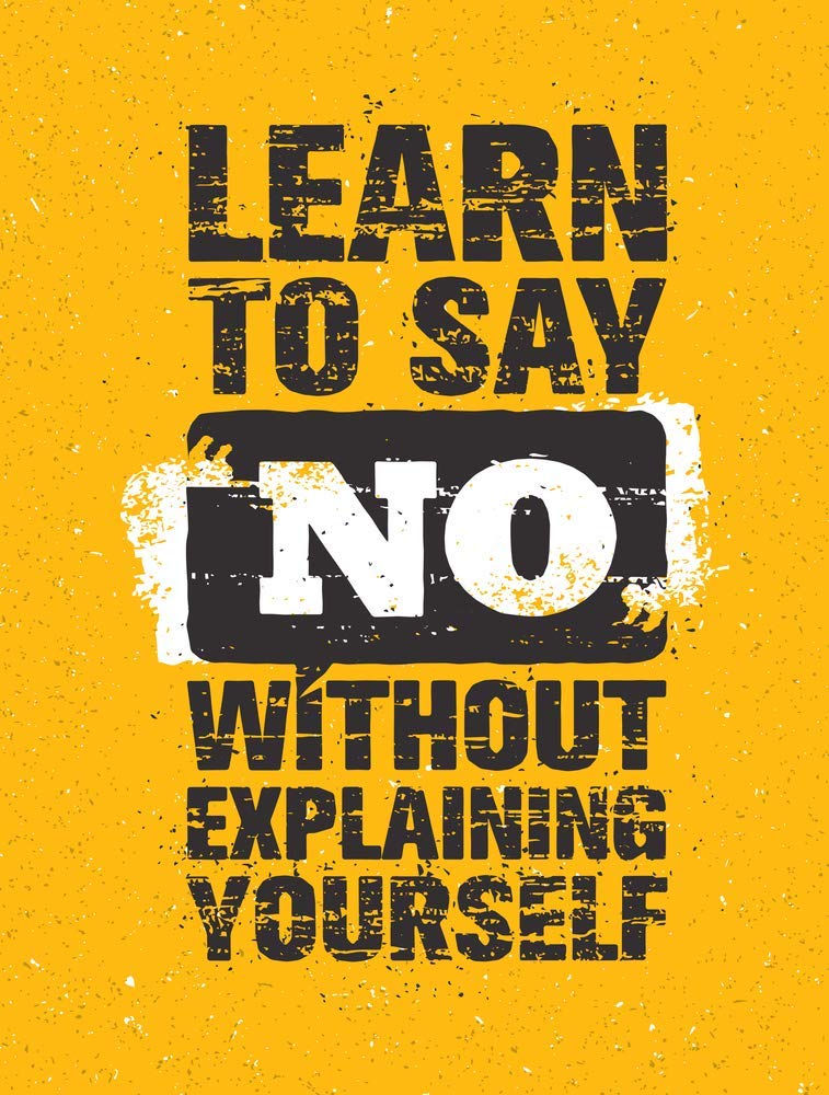 5 Ace learn to say no|Motivational quotes|Inspirational quotes|Gym Poster| wall sticker paper poster(size:12x18 inch),multicolor - Image 1