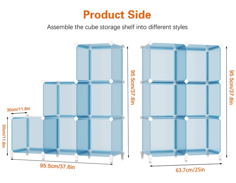 HOMIDEC Portable Closet 6 Cube Closet Organizer and Storage Shelf Bookcase with Metal Hammer, Organizer Cabinet for Kids, Bedroom, Bathroom - Image 4