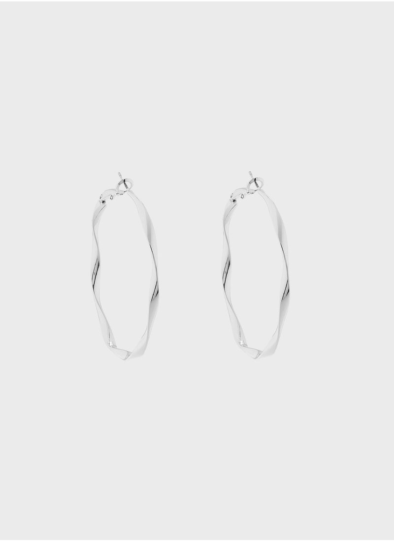 ELLA Twisted Hoop Earrings  - Image 1