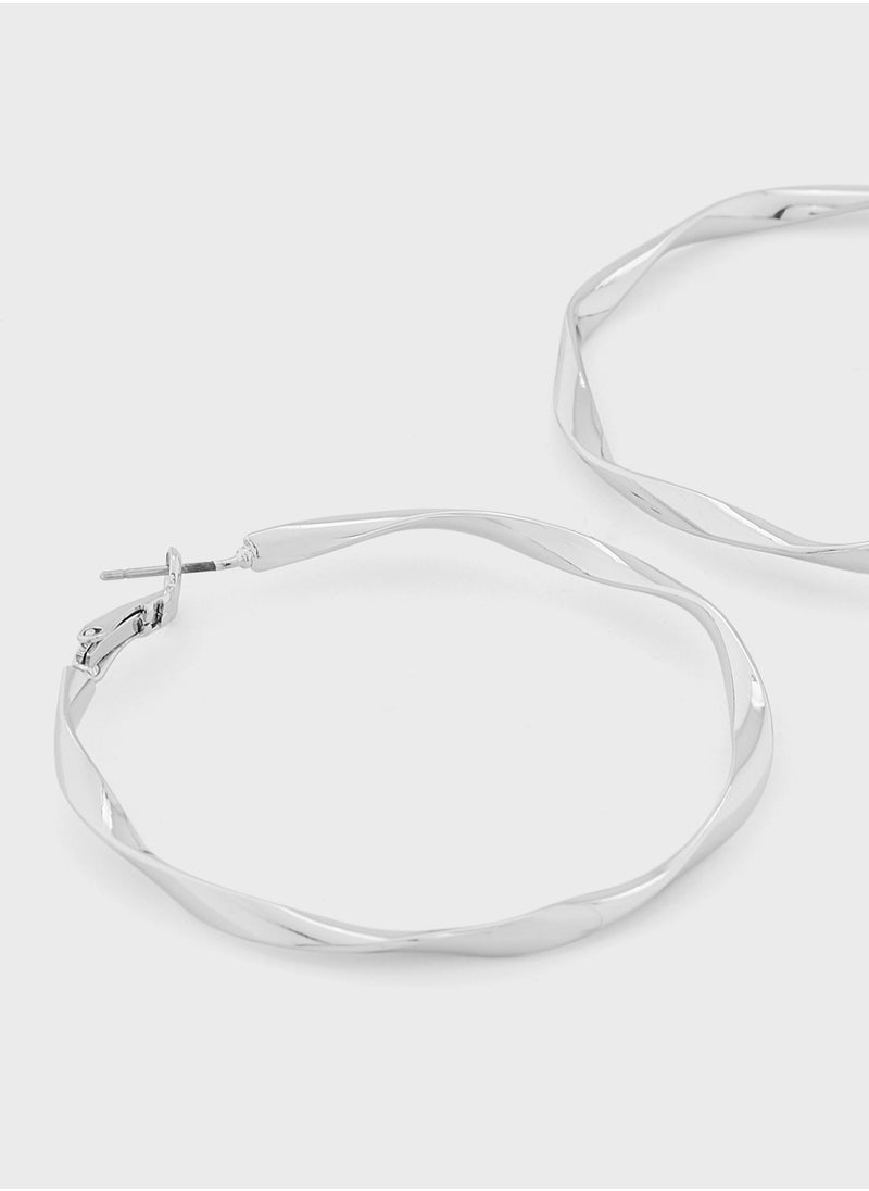 ELLA Twisted Hoop Earrings  - Image 2