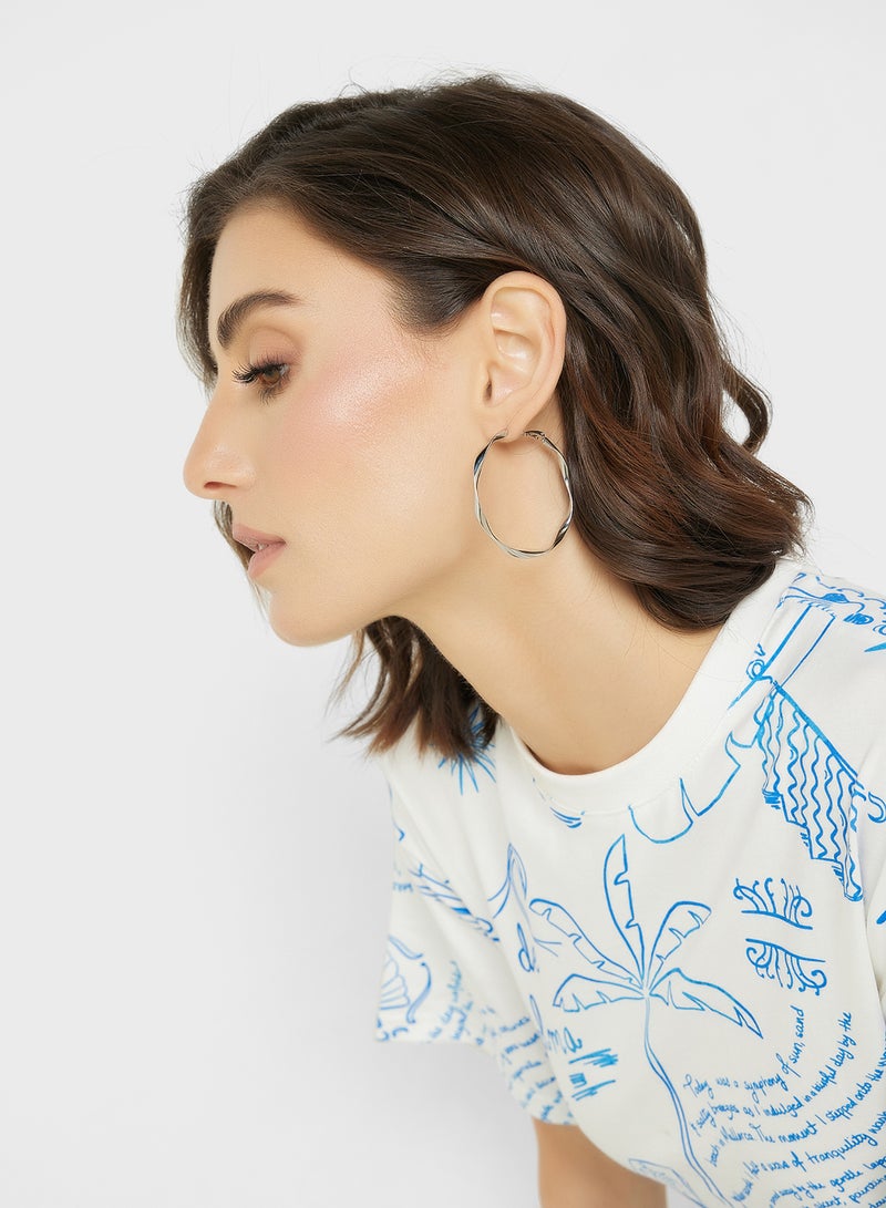 ELLA Twisted Hoop Earrings  - Image 3