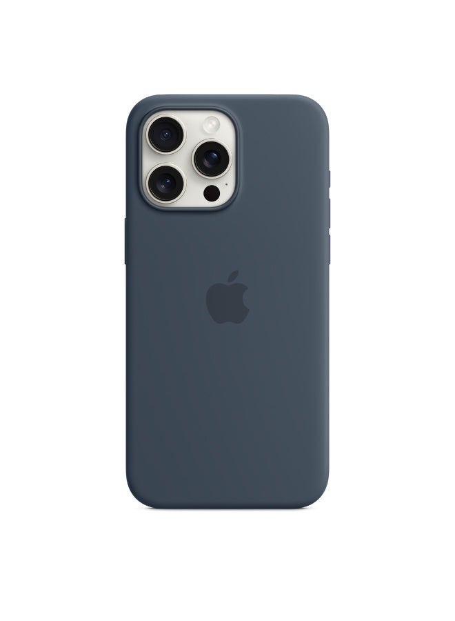 فريق ديلوكس iPhone 15 Pro حافظة سيليكون مع MagSafe (أزرق العاصفة) - Image 3
