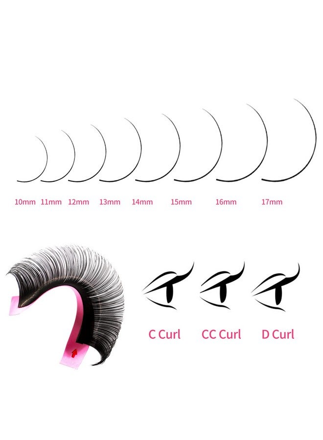 VEYES INC تمديدات رموش كشمير فوليوم 03 05 07 C Cc D Curl 820Mm مختلطة وطول فردي سوبر مات أسود صينية رموش فردية لوازم محترفة لفنيي الرموش (0.05 D 816Mm) - Image 5