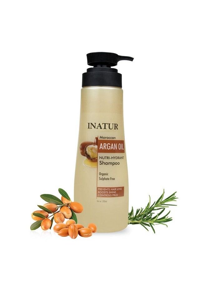 INATUR Moroccan Argan Shampoo ; For Dry & Frizzy Hair ; Hair Growth ; Boosts Shine ; Hair Strengthening & Hair Repair ; Sulphate Free ; Paraben Free ; 350 Ml  - Image 2