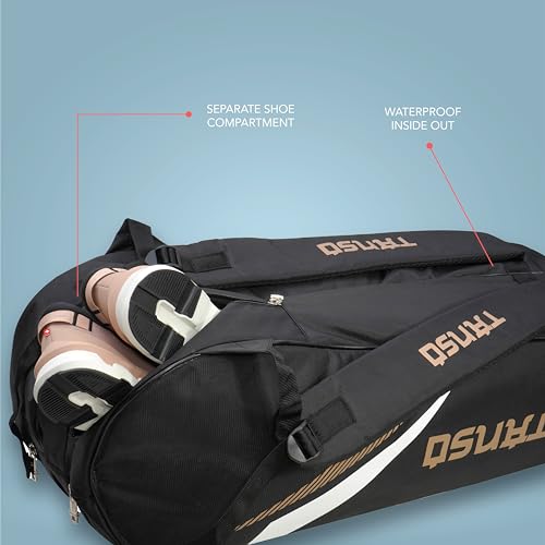 TANSO Windbender Full Graphite Ultra Light Weight Badminton Racquet with T-Blast Badminton Kit Bag (32 Lbs Tension, 680 mm Long, 77 Grams, Strung with Premium Strings) - Image 3