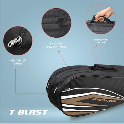 TANSO Windbender Full Graphite Ultra Light Weight Badminton Racquet with T-Blast Badminton Kit Bag (32 Lbs Tension, 680 mm Long, 77 Grams, Strung with Premium Strings) - Image 2