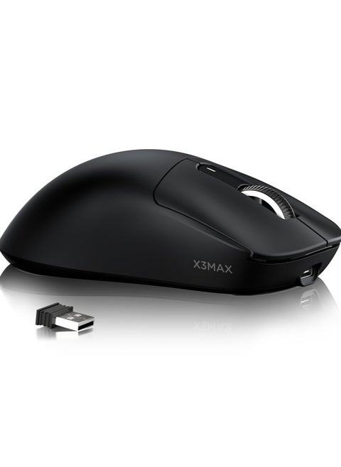 ماوس الألعاب اللاسلكي X3MAX، PixArt PAW3950 42000 نقطة في البوصة، 49 جرام، خفيف الوزن للغاية، ثلاثي الوضع (BT5.4/2.4 جيجا هرتز/سلكي)، معدل اقتراع 1 كيلو هرتز، فأرة كمبيوتر قابلة للبرمجة لأجهزة الكمبيوتر الشخصية/MAC/Win