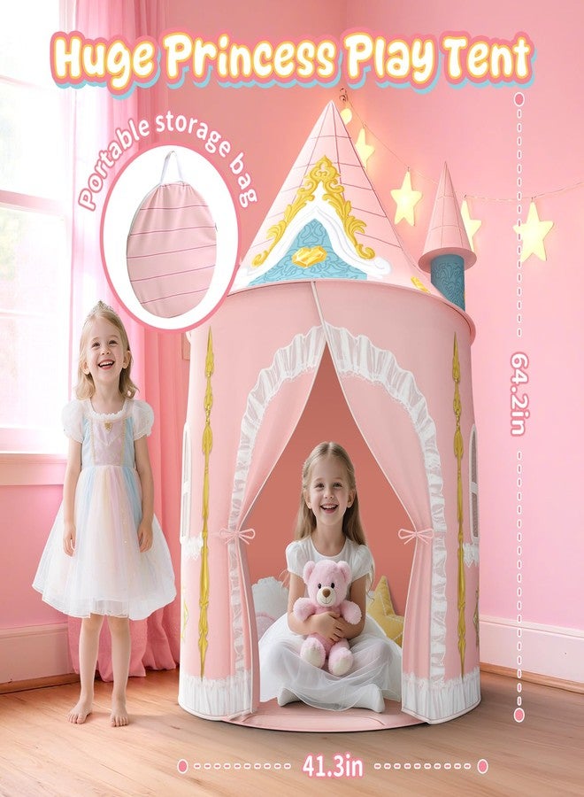 Skirfy Kids Play Tent for Girls Toddler Indoor Princess Tents for Kids Ages 4-8 Large Outdoor Playhouse Castle for Girl Boys 3-5 4-6 Birthday Thanksgiving - Image 4