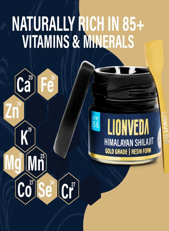 LIONVEDA 50g Original Himalayan Shilajit Resin(Certified Gold Grade) for Men, Gym, Stamina, Energy & Improved Health | 100% Pure Shilajit Liquid (2 X 25g = 50g (Pack of 2)) - Image 5