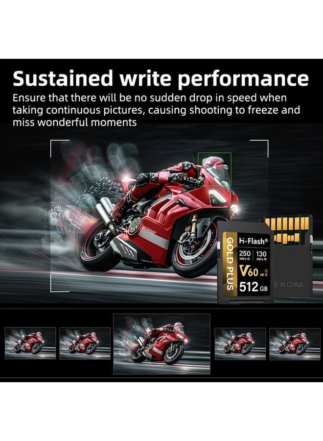 128GB V60 SD Card High Capacity 250MBs Read 130MBs Write 4K UHD For Action Cameras - Image 3