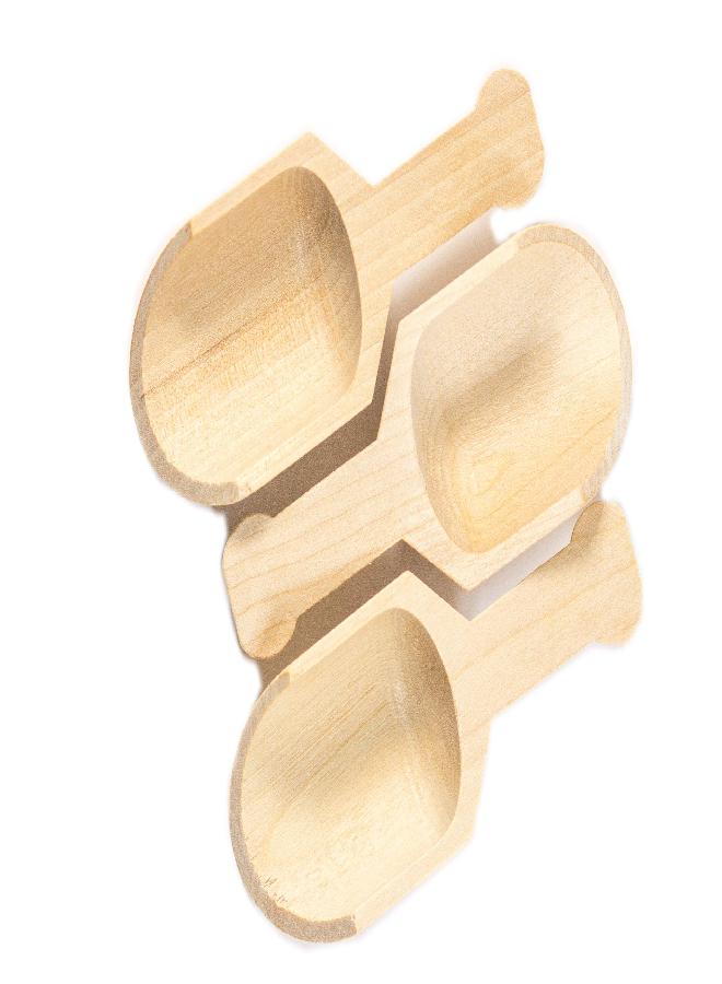 Perfectware PW Scoop 4-10 Mini Wooden Scoops, 0.25" Height, 0.25" Width, 4" Length (Pack of 10), Small,Beige - Image 1
