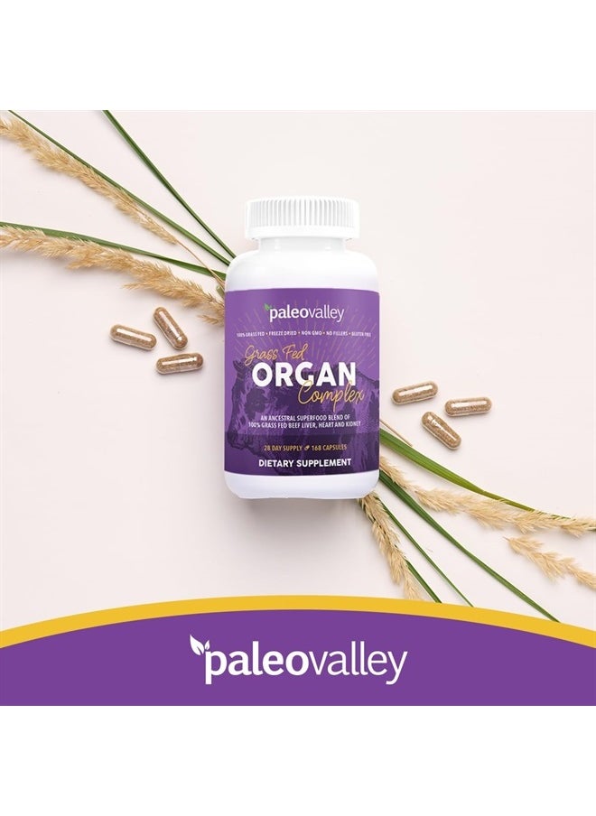 Paleovalley - Grass Fed Beef Organ Complex - Freeze-Dried Beef Liver, Heart, and Kidney Blend, 1 Bottle - Image 1