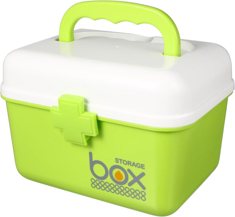 Healeved Portable Medicine Kit First Aid Storage Box Medicine Organizer Box Aid Kit 21x16.5x15cm - Image 1