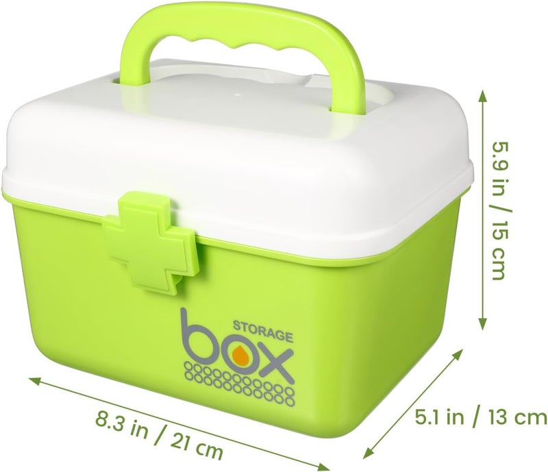Healeved Portable Medicine Kit First Aid Storage Box Medicine Organizer Box Aid Kit 21x16.5x15cm - Image 5
