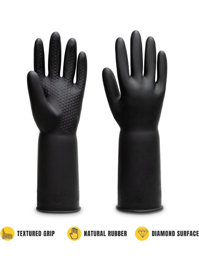 Uxglove  Chemical Resistant Gloves, Industrial Work Heavy Duty Gloves, Black - Image 3