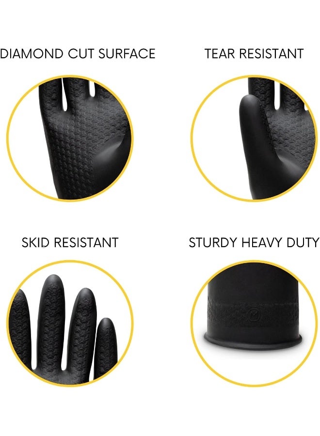 Uxglove  Chemical Resistant Gloves, Industrial Work Heavy Duty Gloves, Black - Image 4